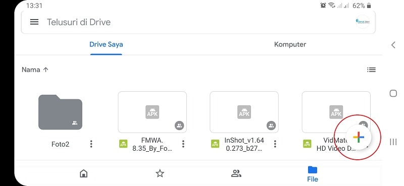 Cara mengirim video ke google drive