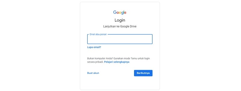 Login Google Drive