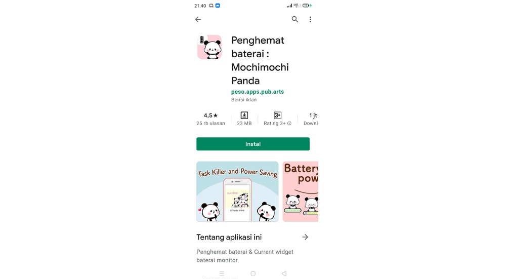 Aplikasi Penghemat Baterai Panda
